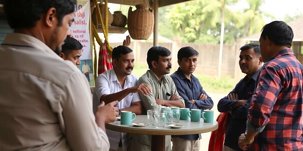 Cumin Rise Champion Player Strategies Indian players discussing Cumin Rise Champion trading strategies at a local tea stall